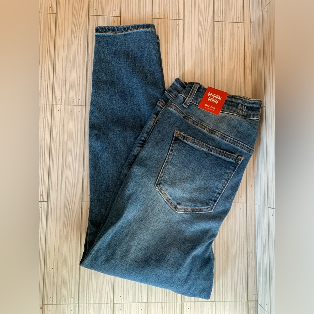 Wax Jean Women's Blue Distressed skinny leg Jeans